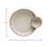 Hello Honey® 9.5" Cream Stoneware Serving Platter with Attached Dip Bowl